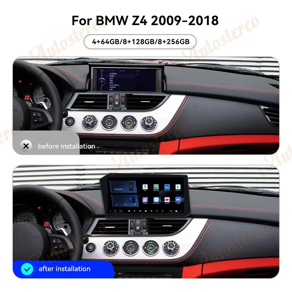 

12,9-дюймовый автомобильный радиоприемник Android 14, Carplay-экран для BMW Z4 Era X 2009-2018, мультимедийный плеер, GPS-навигация, головное устройство, новый автомобиль
