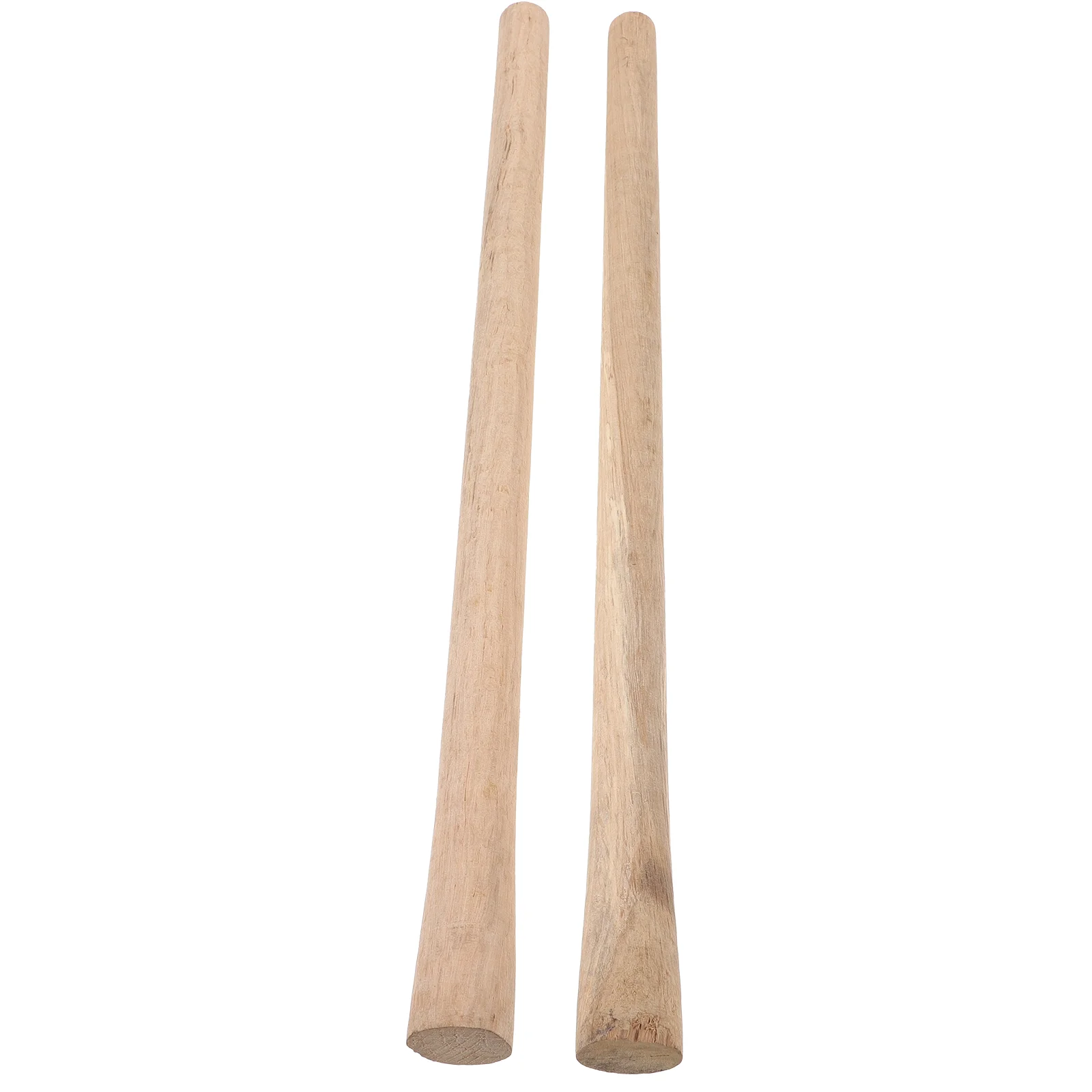 2 Pcs Handles Solid Wood Broom Garden Hoe Grip Wooden Replacement Long Staff