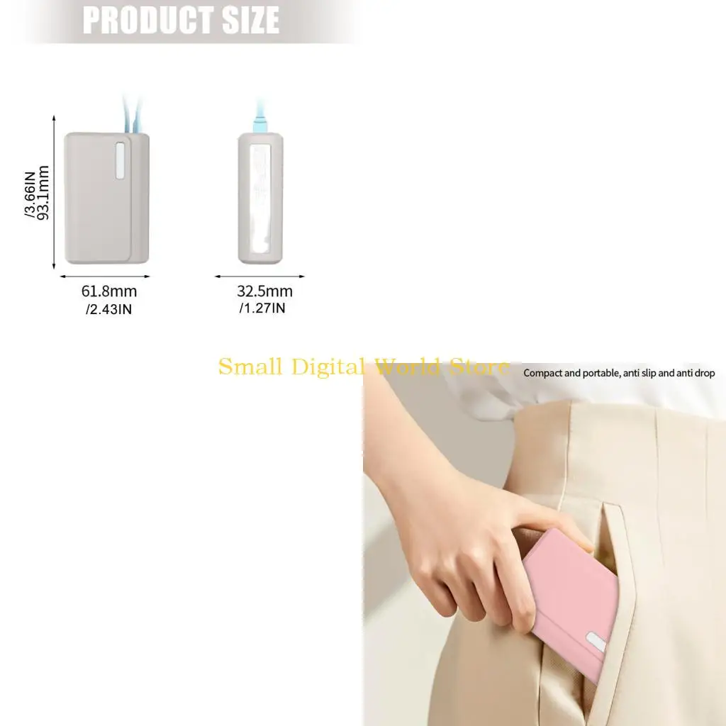 77UB Anti Slip Design Silicone Cover for CP13 Mobile Power with Easy Hanging Portable Secure Carrying Case