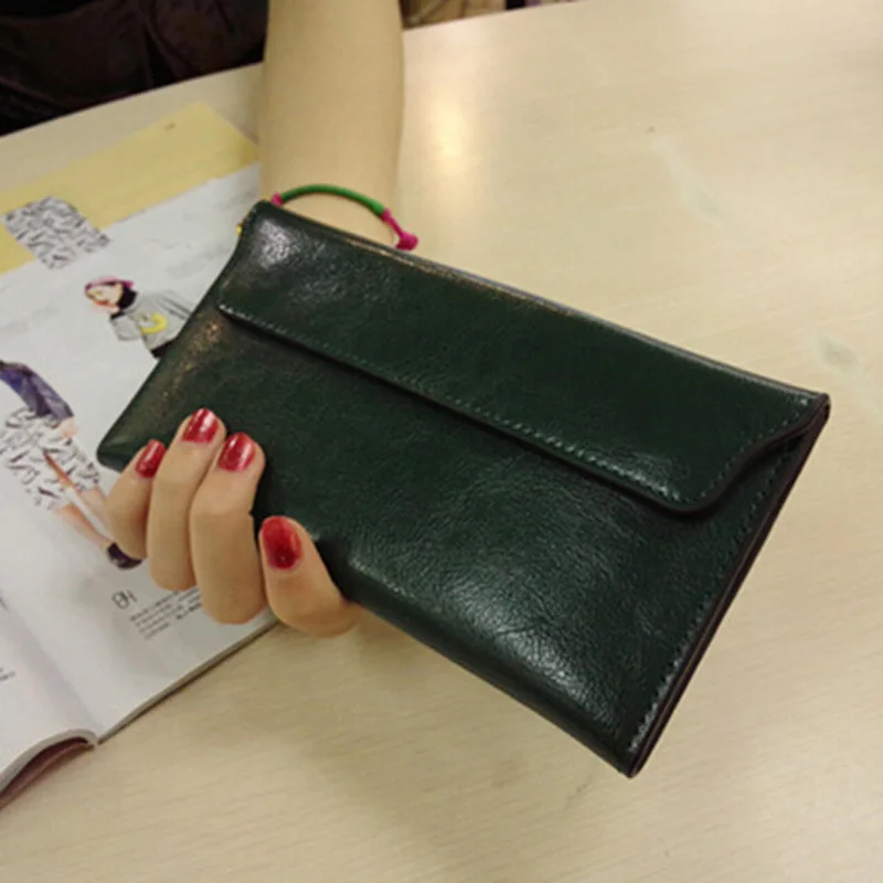 

Bifold Genuine Leather Women Wallet Money Bag Slim Female Long Clutch Coin Purses Ladies Card Holder Walet Dropshipping 2022 New