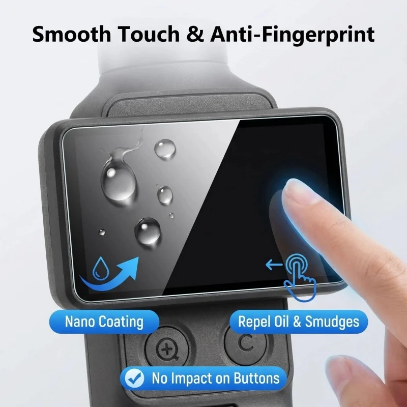 Screen Protector Tempered Glass For DJI Pocket 4/3 Ultra-Clear Anti-Scratch Lens Film Gimbal Camera Lens Protect Accessories