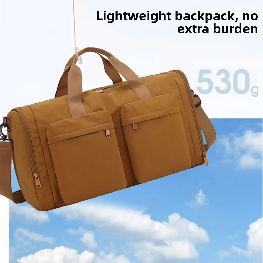 Folding Travel Duffel Bag Waterproof Large Capacity Gym Luggage Shoulder Bag Dustproof Portable Sports Fitness Bag Short Trip