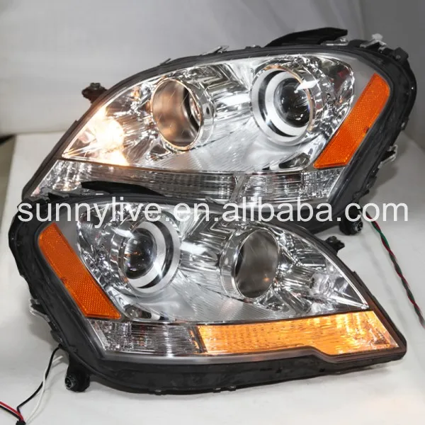 

For Mercedes-Benz W164 ML280 ML320 ML350 Head Light 2009-2011 Year Chrome Housing Yellow Reflector
