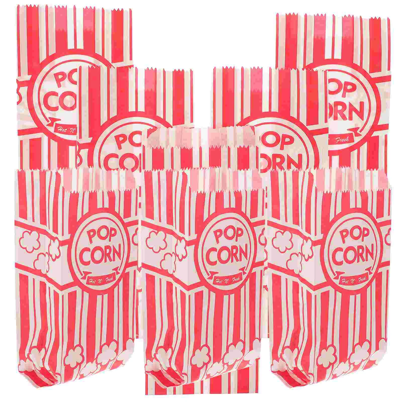 

50 Pcs White Popcorn Bags Paper Air Popper Maker Individual Box Smart Containers