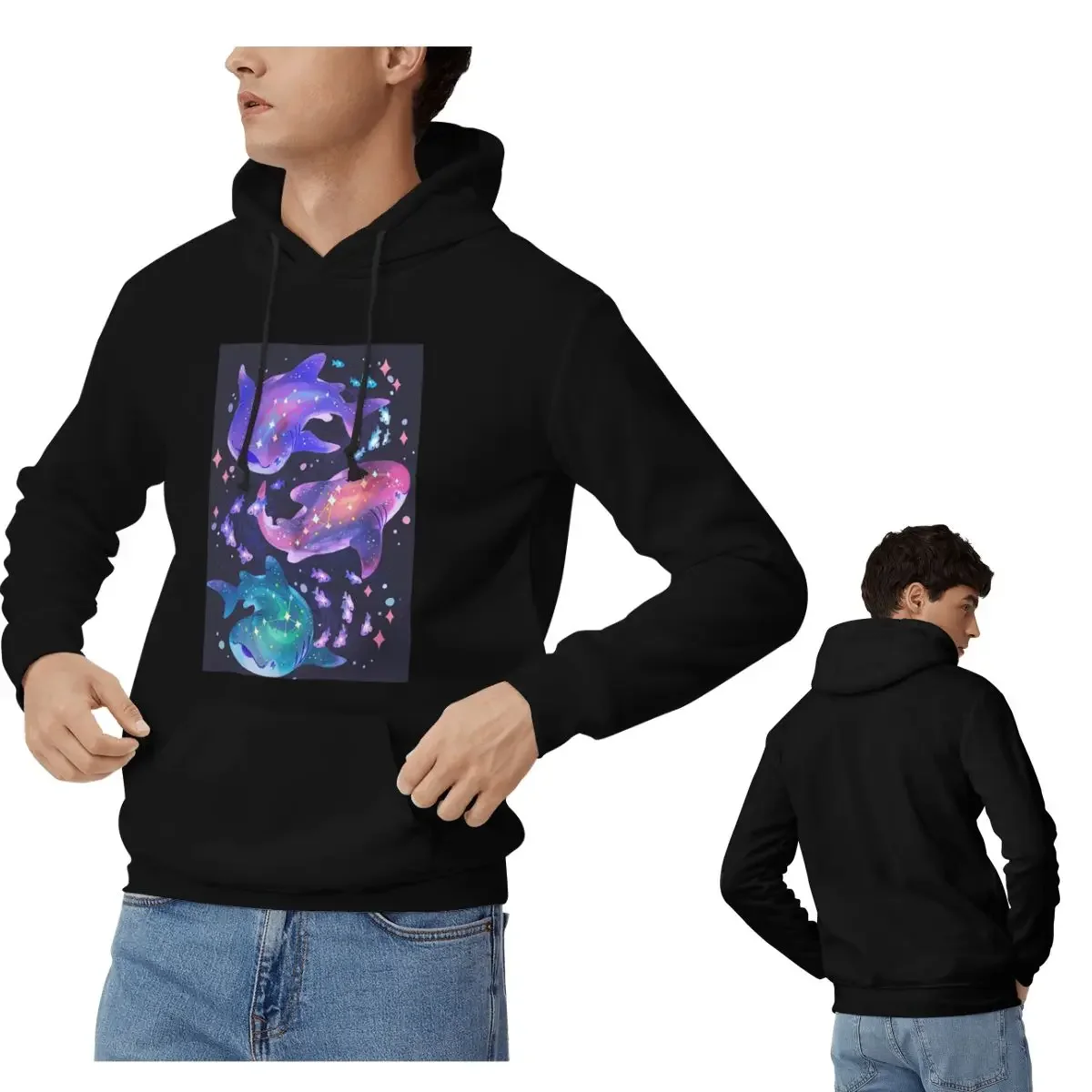 Cosmic Whale Shark Hoodies Men Women Casual Pullover Sweatshirt Fashion Long Sleeve Clothing Autumn Winter