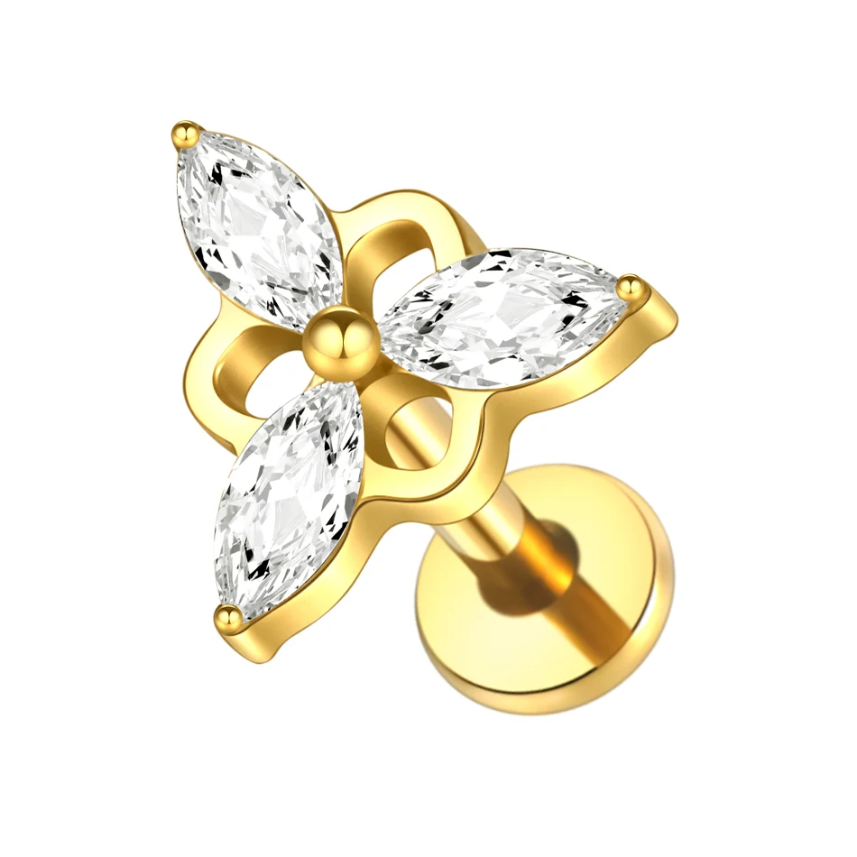 G23 Titanium Ear Tragus Cartilage Helix Piercing Stud