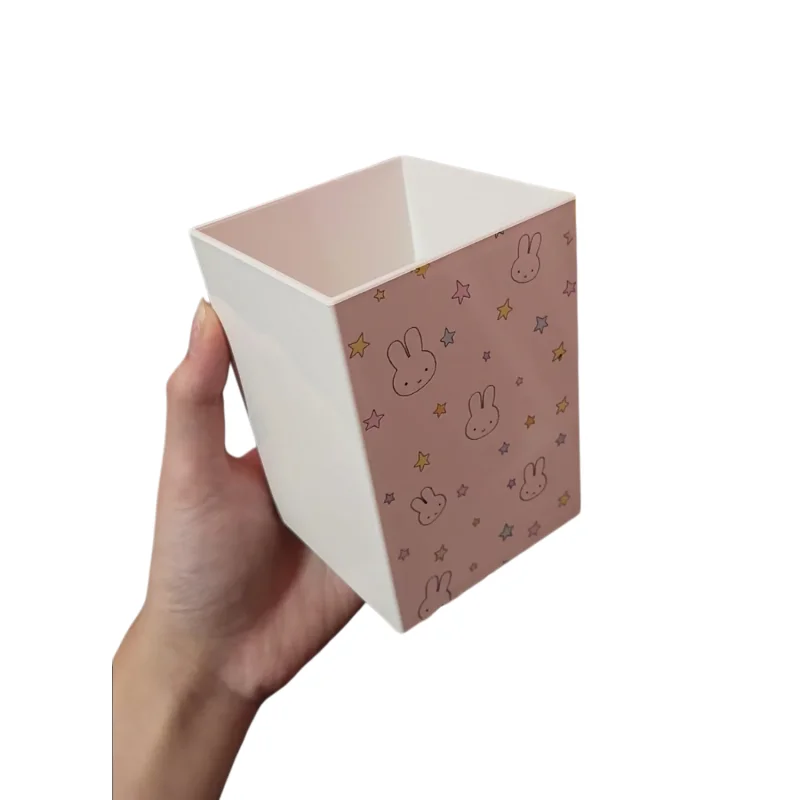 New Miffy Rabbit desktop pen holder creative cartoon stationery ruler storage box multi-functional cosmetic brush storage bucket view 6