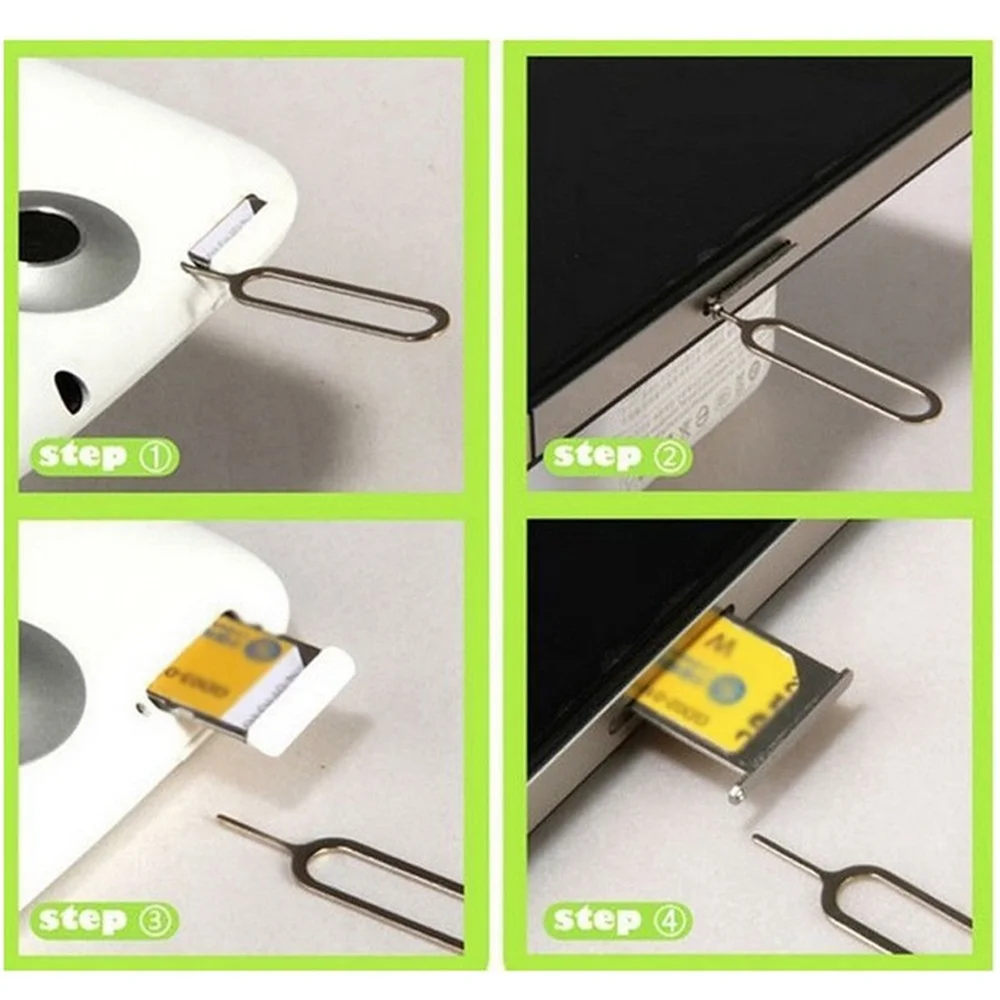 5000Pcs Eject Sim Card Tray Open Pin Needle Key Tool Sim Card Tray Pin Eject Tool Universal Cell Phone Sim Cards Accessories