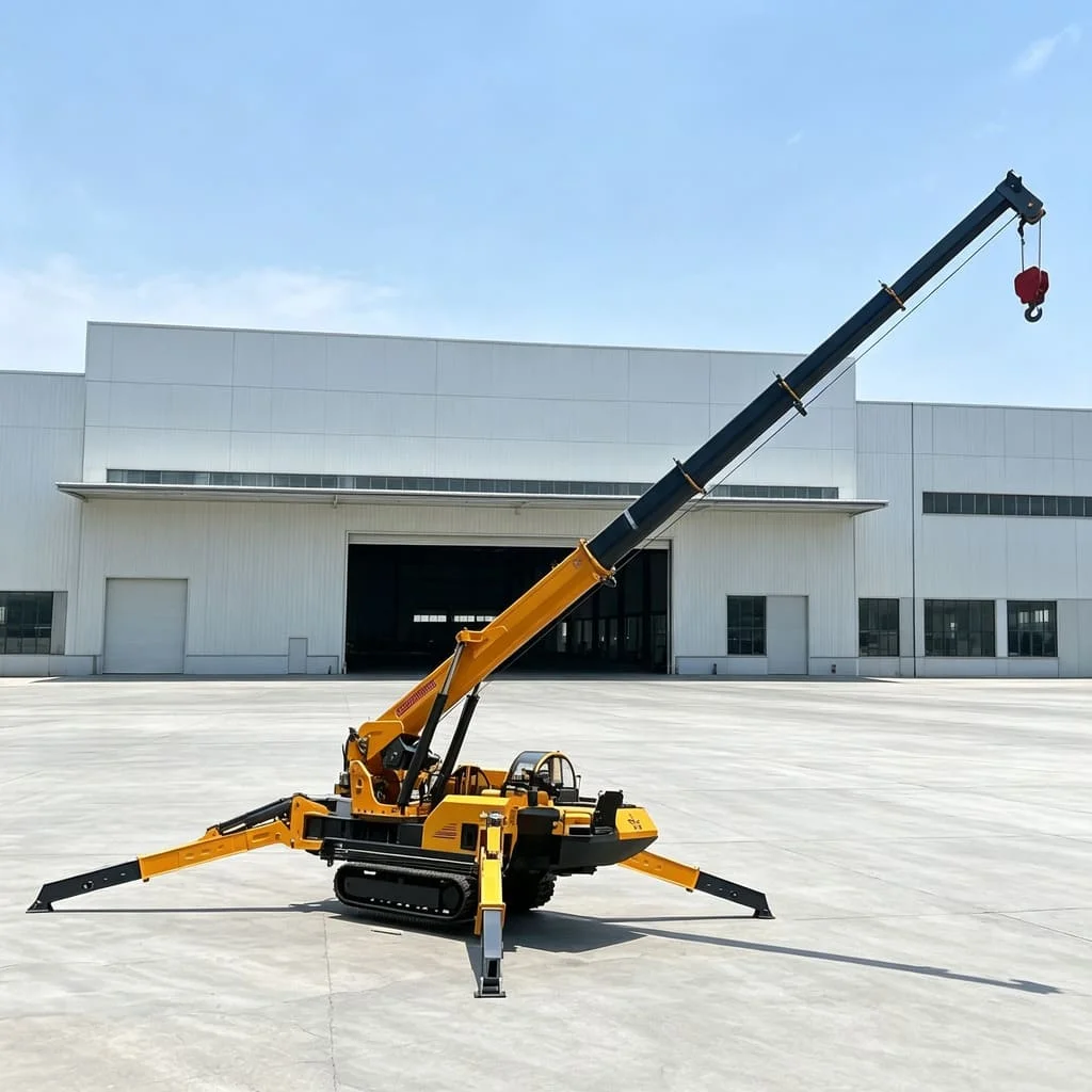 【Direct Factory Sale】Heavy Duty 8 Ton Mini Spider Crawler Crane Hoist For Glass Curtain Wall Installation Telescopic Boom Small
