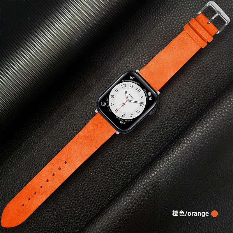 Soft Bracelet Leather Band for Apple Watch 44MM 45MM 42MM 38MM 40MM 41MM 49MM Strap for IWatch Ultra 8 7 6 SE 5/4 Wristband Belt