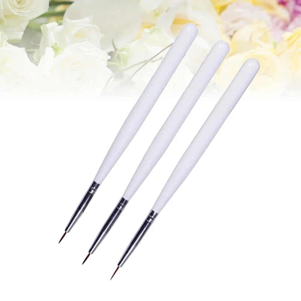 

3Pcs Dotting Painting Drawing Liner Polish Brush Tool Nail Pen Brush Pen Tools (White) Dotting Painting Pen