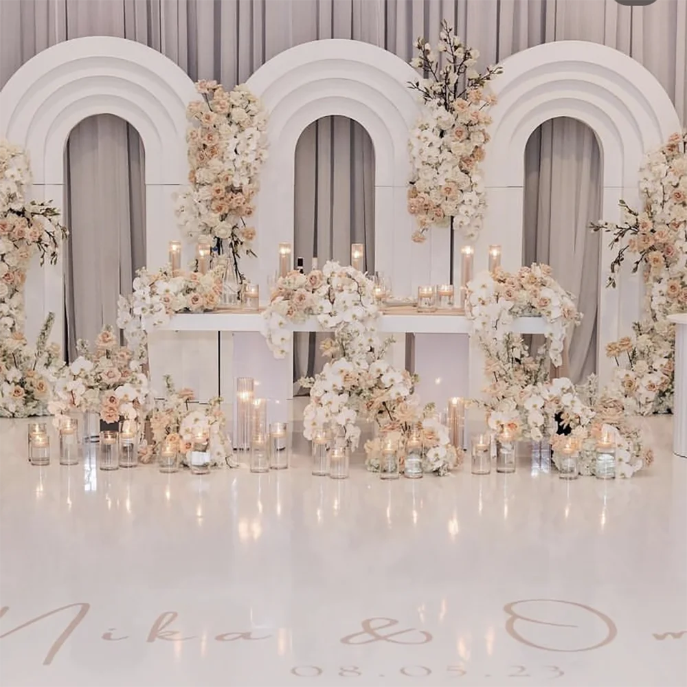 Why the 3D Round Arch Ripple White Backdrop Layer Is the Ultimate Choice for Wedding Decor