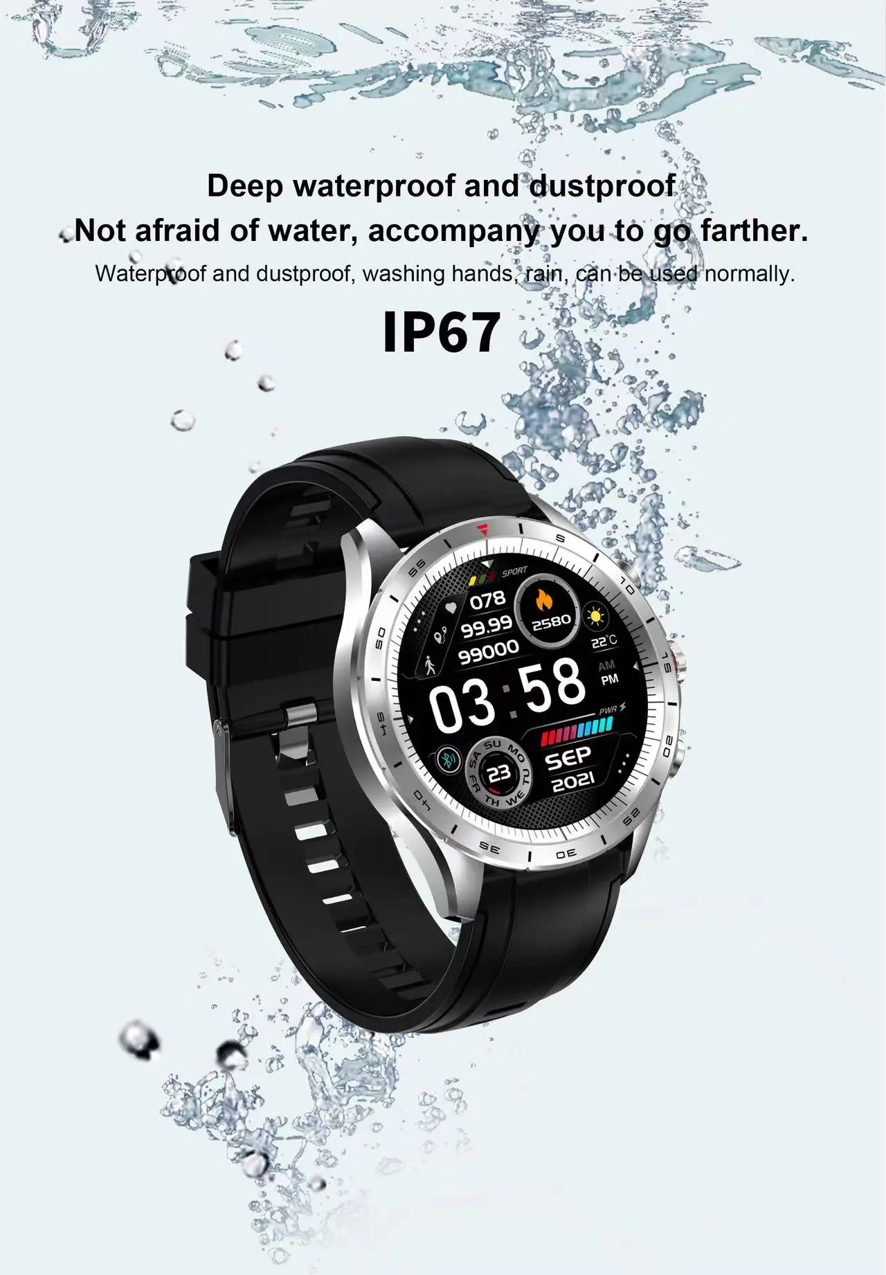 SmartWatch Man  Woman Inteligente Global New Bluetooth Fitness Tracker Sports  Heart Rate Monitor Blood Pressure Smart Brac