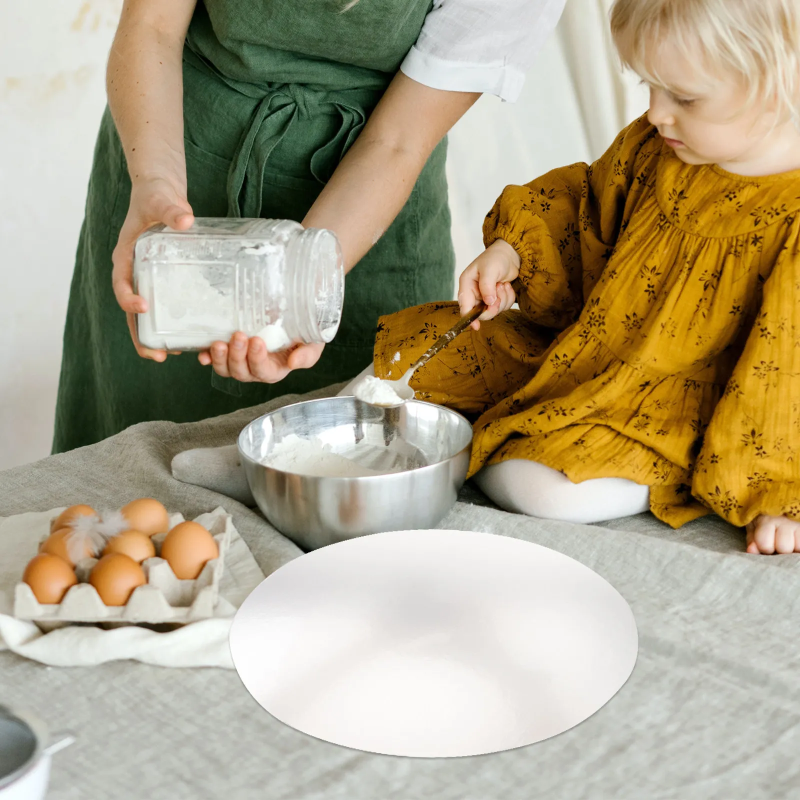 

8Pcs Round Cake Drum Cake Board Transfer Plate Baking Supply for Home Party Wedding Bakery Delicate Presentation Lightweight