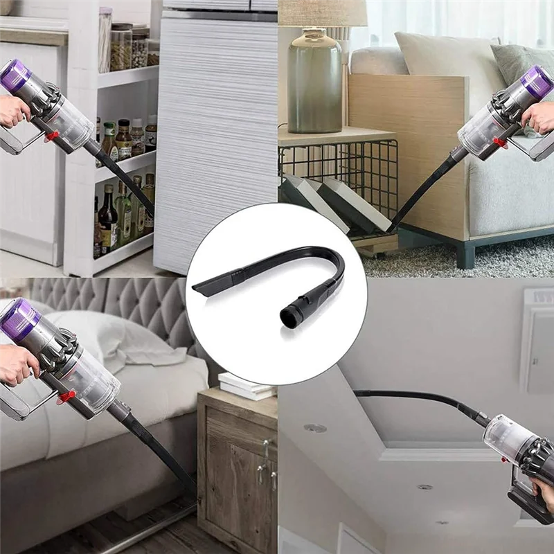 Boquilla DE lanza Flexible Compatible con Dyson V15 V11 V10 V8 V7, Kit de limpieza de coche, manguera de extensión