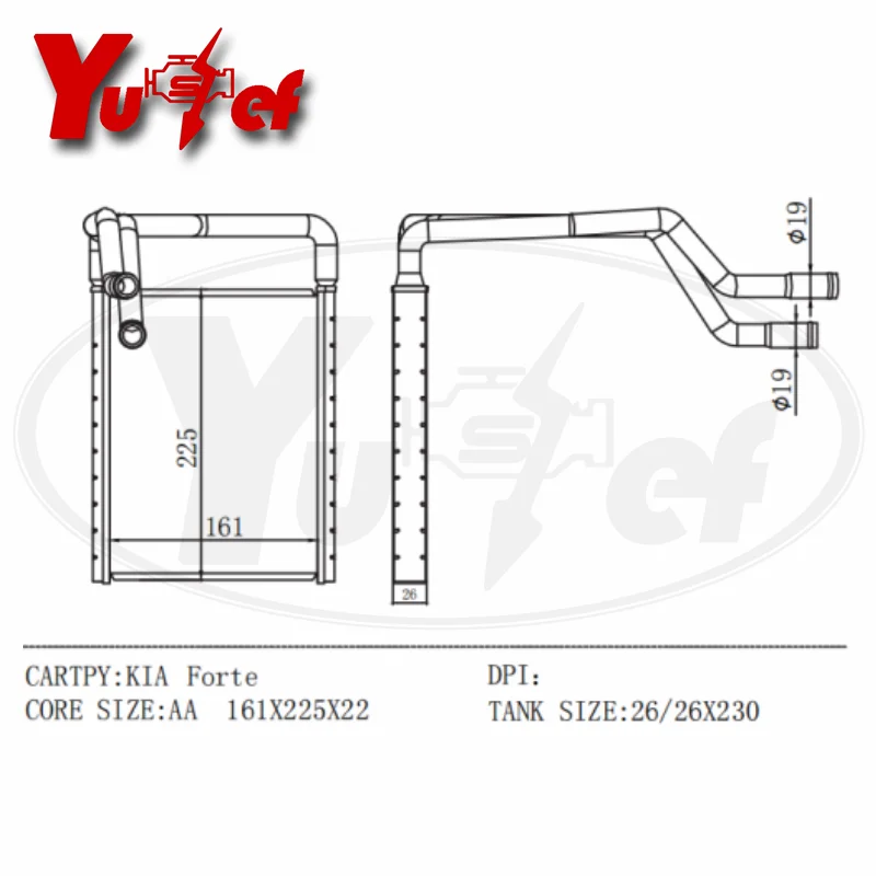ALL ALUMINUM HEATER CORE FITS FOR KIA Forte 2011-2013 97138-1M300 971381M300