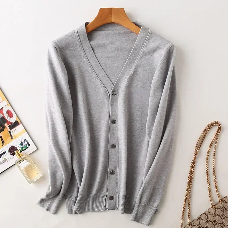 V Neck Men's Wool Cardigan Sweater Spring Autumn Men Cute Heart Cardigan Man Wool Cardigan Love Heart