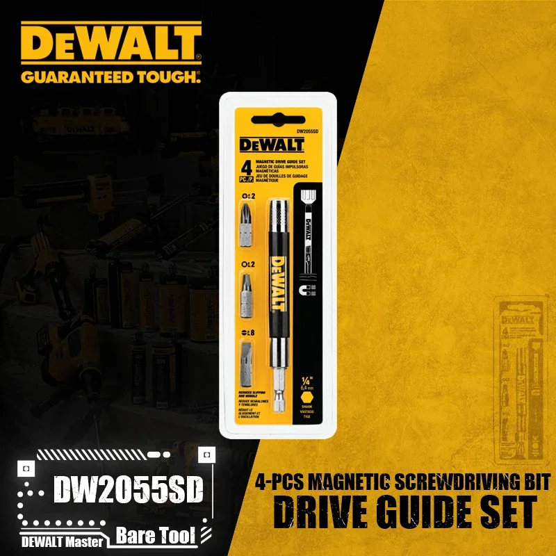 

DEWALT DW2055SD 4 шт. набор направляющих для магнитной отвертки, аксессуары для электроинструментов
