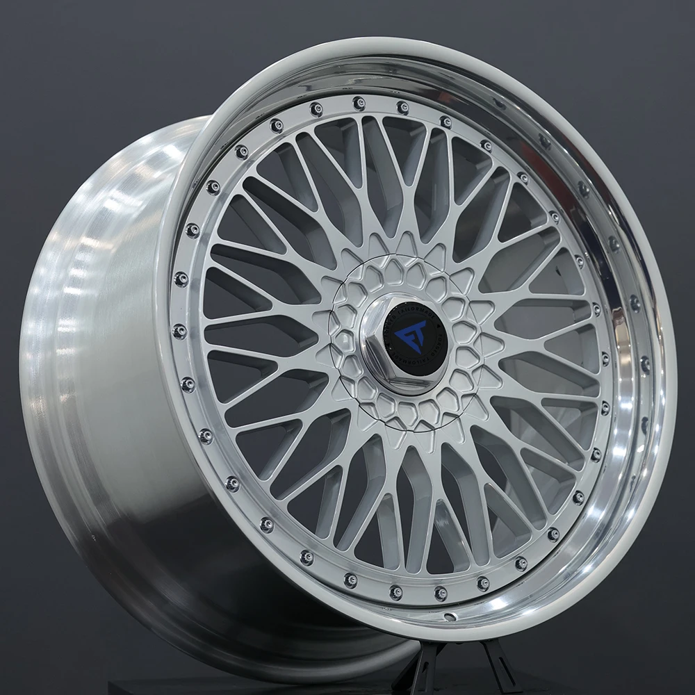 

Popular Polished Silver 18 19 20 22 Inch 2 Piece Rims Deep Lip Concave Dish Forged Wheels for Cars
