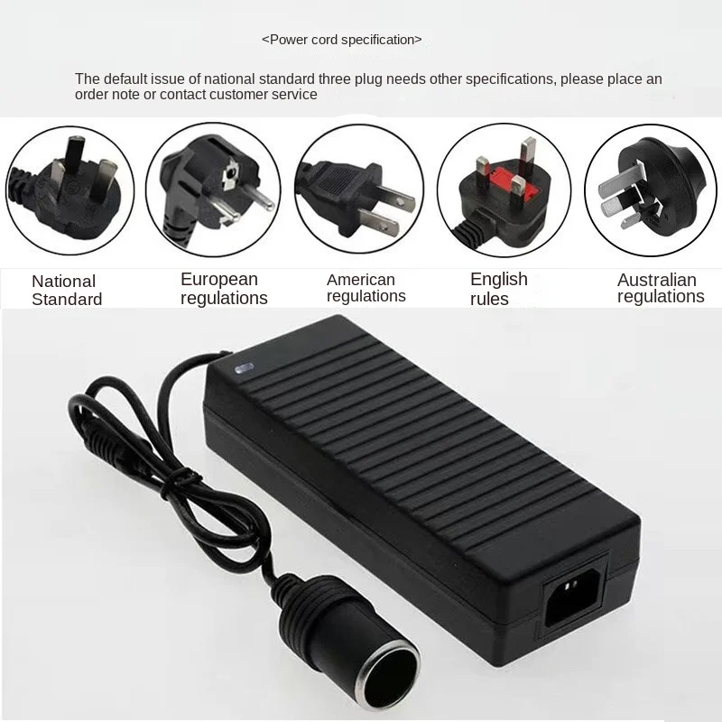 Enchufe de encendedor de cigarrillos para coche, convertidor de potencia doméstico, adaptador de refrigerador para aspiradora, 220V a 12V, 15a