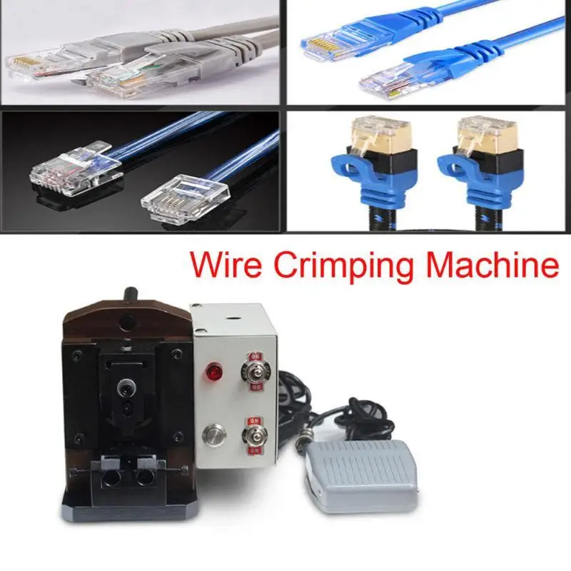 

Network Cable Crystal Head Crimping Machine RJ45 Connector 5G Network Cable Phone Line Pc Head Forming Crimping Machine 220V