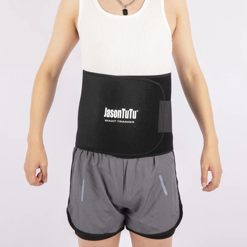 JASONTUTU Waist Trimmer Belt Slim Men Body Shaper Cinchers Tummy Control Neoprene Sweat Wrap for Stomach and Back Lumbar Support