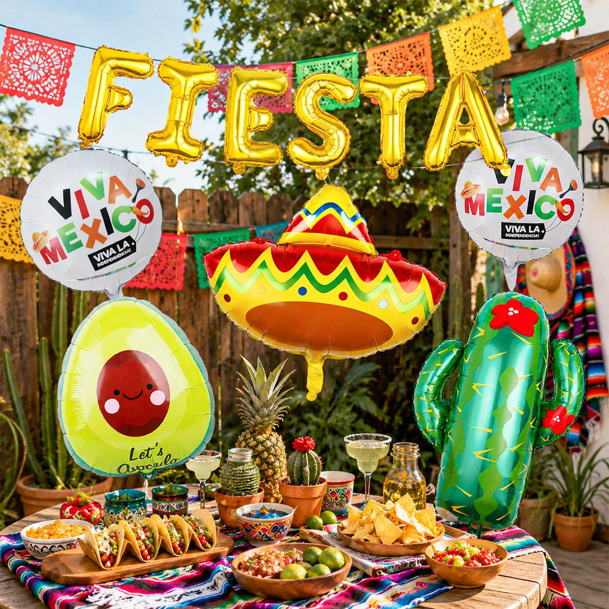 11-Piece Mexican Party Balloon Set – Perfect for Carnival, Room, Birthday, and Fiesta Decorations view 3