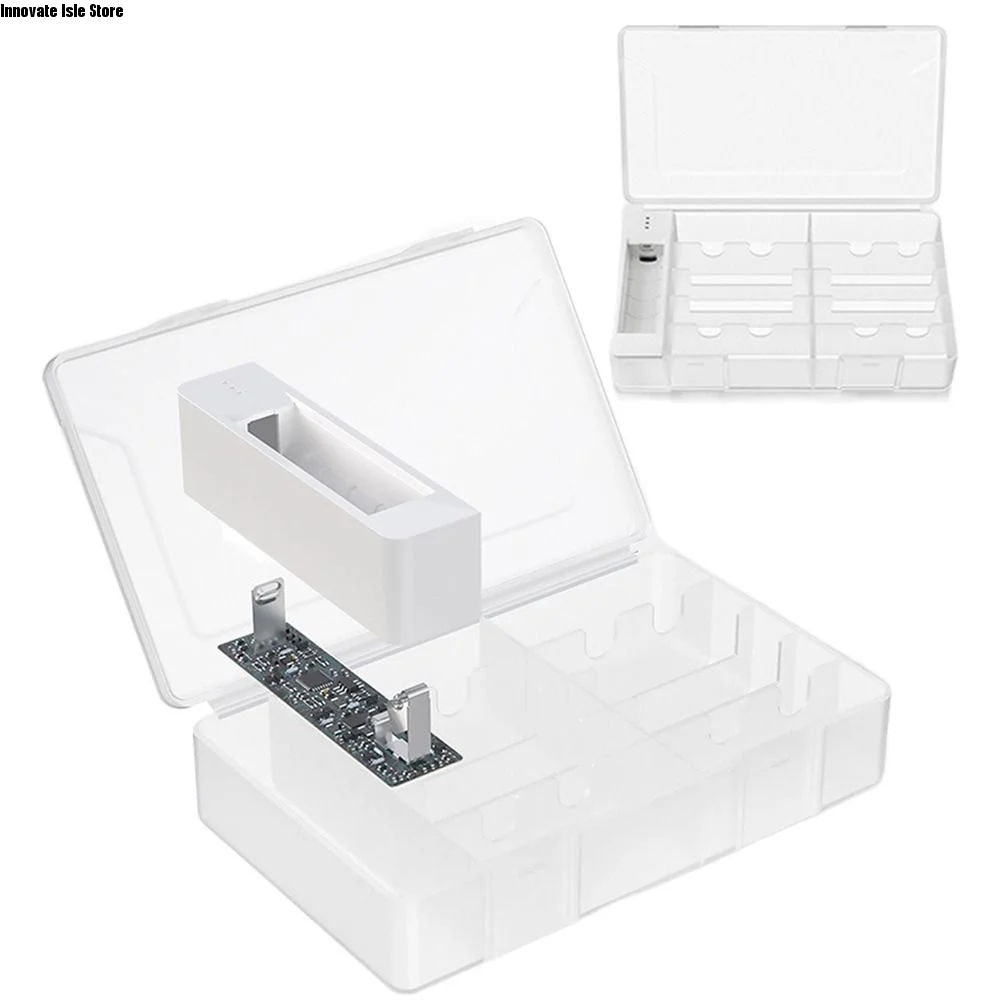 Secure Locking Battery Holder with Tester Space Saving Holds 20 Cell Battery Storage Box AA /AAA Battery Portable