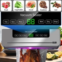 Vacuum Sealer for Home Packaging Fresh-keeping Machine Digital Display Vacuum MachineDry/Wet Food Sealer Built-in Cutter