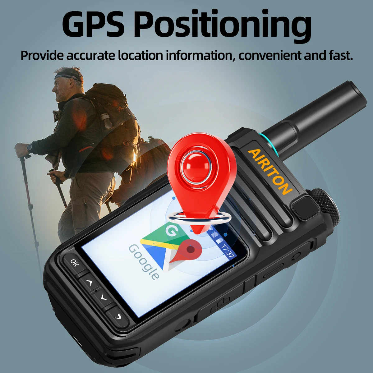 AIRITON AI-3288 شبكة لاسلكية تخاطب 2.4 بوصة شاشة تعمل باللمس Zello جديد كوالكوم الطلب نظام تحديد المواقع بلوتوث واي فاي 4G راديو لمسافة غير محدودة