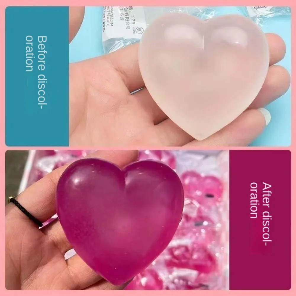 Color Changes Relieves Pressure Toys As Sun Light Slow Rebound Heart Squeeze Toy Cute Cartoon Anti Pressure Maltose Finger Toys