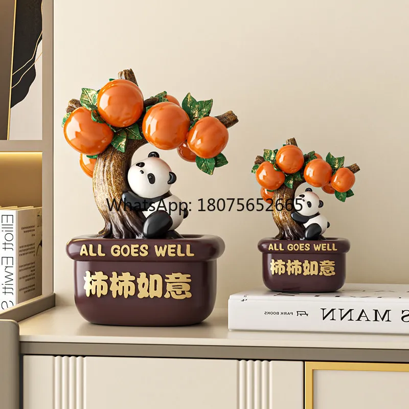 Persimmon ruyi desktop small ornaments room decoration new home housewarming gift