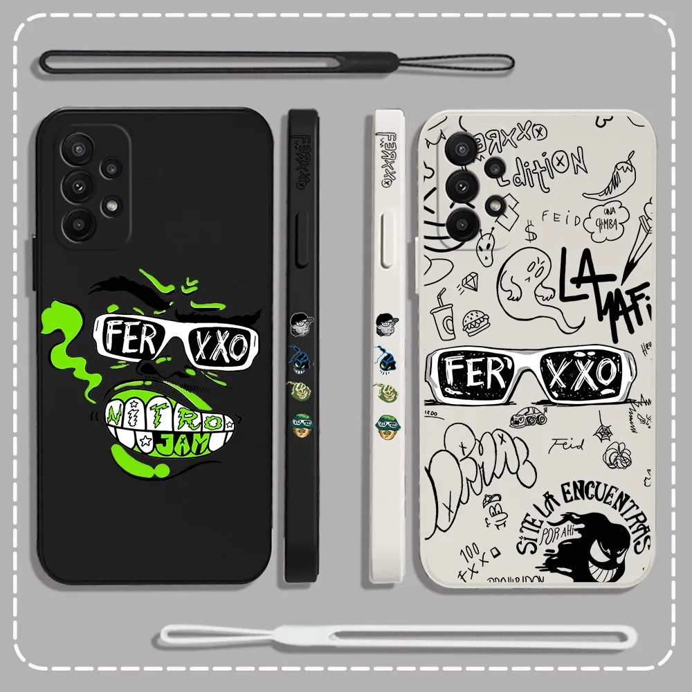 Custodia Feid Nitro Jam Ferxxo per Samsung Galaxy S24 S23 S22 S21 S20 S10 Note 20 10 Lite Ultra Plus FE 4G 5G Cover con cinturino a mano