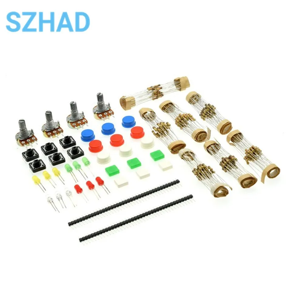 Electronic Component Kit Universal Parts Package No. 1 Includes Common Resistance LED Potentiometer Component Kit