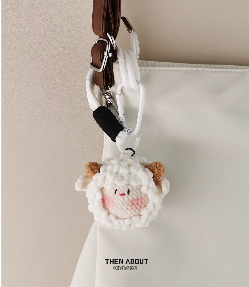 Lazy sheep dumplings bag pendant bag pendant key chain luxury niche advanced creative gifts.
