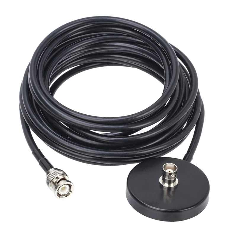 

Radio Antenna Base with 5m Cable for Baofeng Two Way Radio Magnetic Base Vertical /Parallel Polarization BNC Connector Dropship