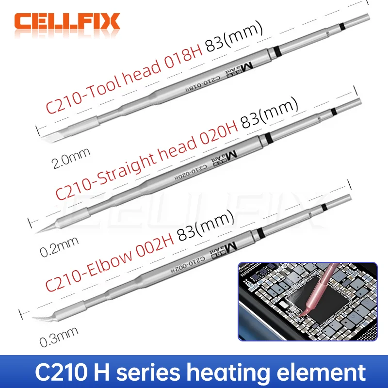 C210 Integrated Soldering Iron Tip S210 Heating Core Efficient Heat Conduction for  Sugon Aifen T210 T26 A9 Soldering station