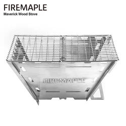 Fire Maple-piec na drewno kempingowe, przenośny, składany, ze stali nierdzewnej, na zewnątrz, do wędrówek z plecakiem, na piknik
