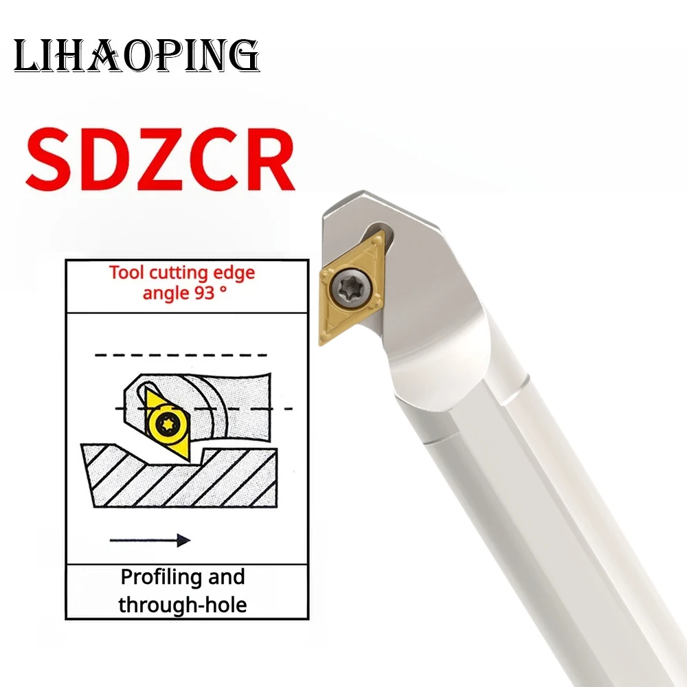SDZCR White Spring Steel Internal Tools Holder S16Q S20R SDZCR11 CNC Shank Boring Bar S16Q-SDZCR11 S20R-SDZCR11