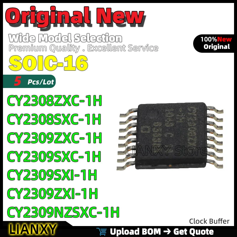 

5 шт. SOIC-16 CY2308ZXC-1H CY2308SXC-1H CY2309ZXC-1H CY2309SXC-1H CY2309SXI-1H CY2309ZXI-1H CY2309NZSXC-1H Буфер часов Совершенно новый