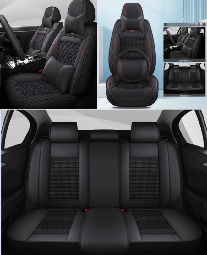 

Front and back car seat covers + Steering wheel cover for Lexus RX 270 350 450h 2015-2009 breathable seat case seat cushion