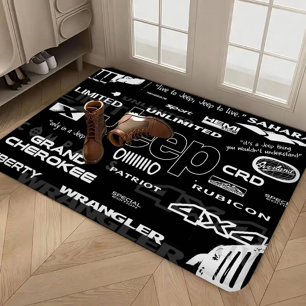 J-JEEP Door Mat Kids Room Bedroom Decoration Balcony Anti-Slip Doormat Living Room Doormat Area Rug