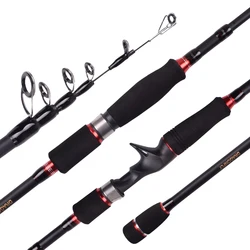 Mavllos Guer Telescopic Fishing Rod For Trout Carp,2.1M 2.4M 2.7M Lure3-21g 6-12LB Carbon Bass Spinning Casing Rod