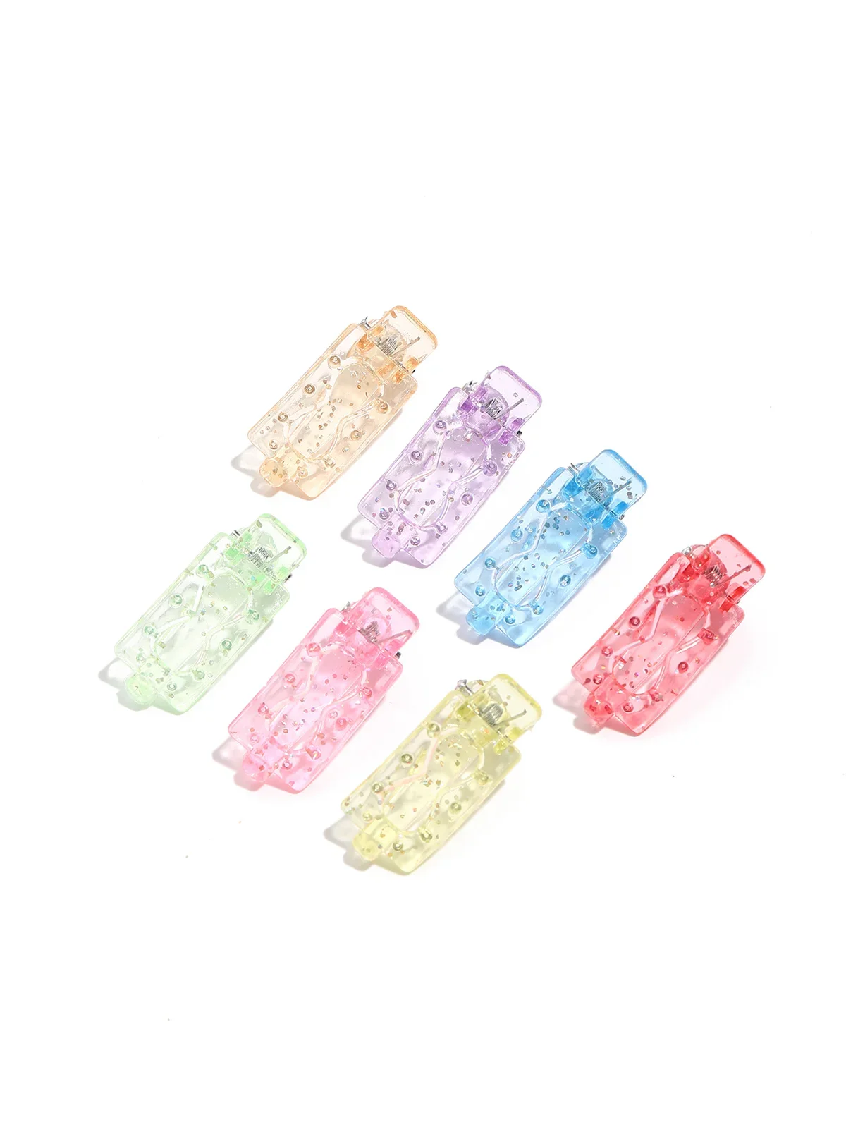 

Candy Color Transparent Hair Clips Set Star Heart BB Pins for Girls Safe Plastic & Anti-Slip Design for Daily School Party
