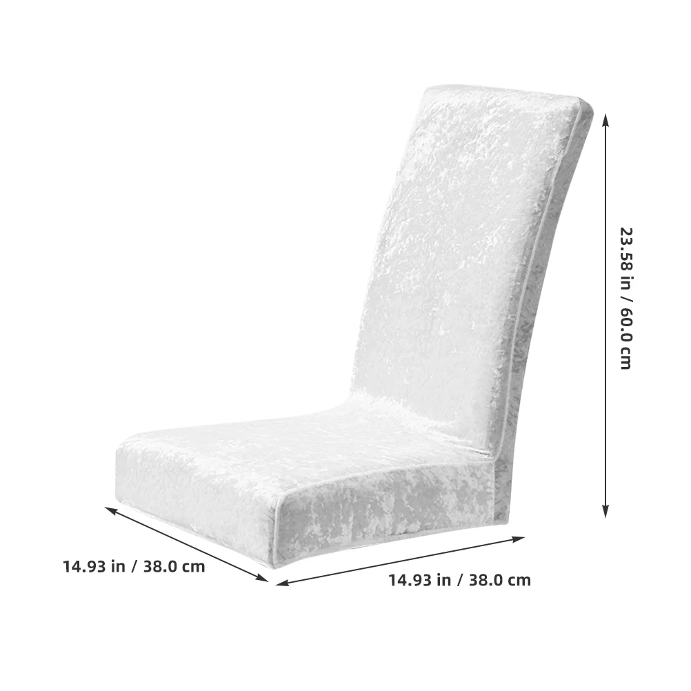 

Comfortable Gold Velvet Elastic Chair Cover Washable Dining Room Chair Protector Stretch Chair Slipcover for Celebration Meeting