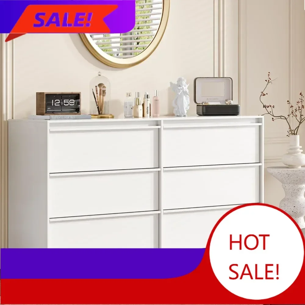 BestsellerBestsellerBestsellerBestsellerContemporary 55.12-inch Chest with 6 Deep Drawers: Spacious Storage Cabinet for Home, Be