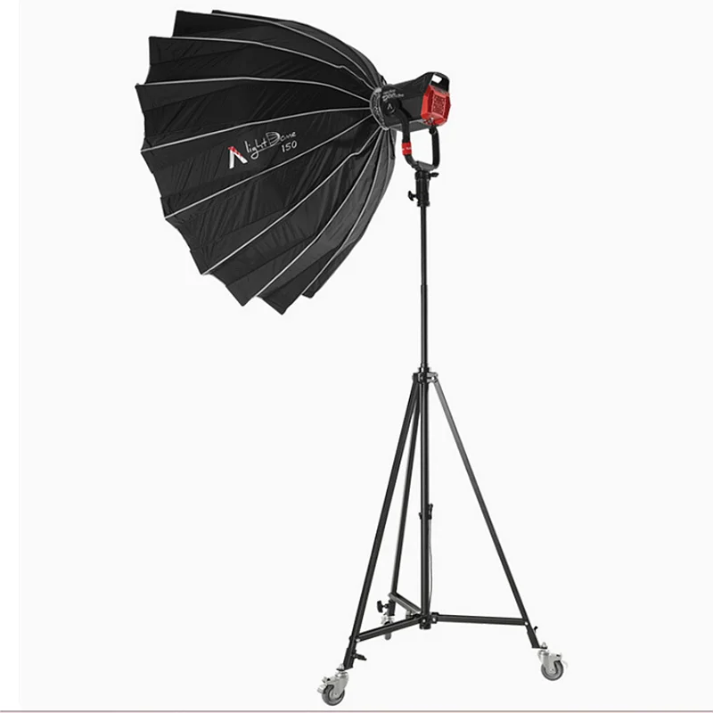 Photography Heavy Duty Automatically Raise Lower Live Broadcast Tripod Camera Movie Lighting Stand with Pulley