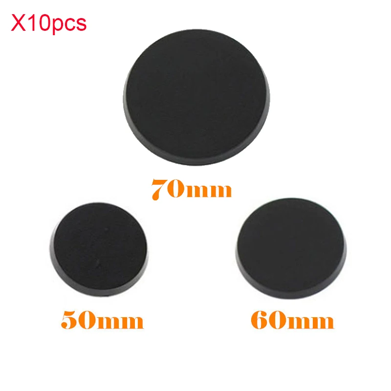 5Pcs 50MM/60MM/70MM Plastic Round Bases Model Toys For Wargame/Table Games/Military Landscape Accessories Dioramas Kits