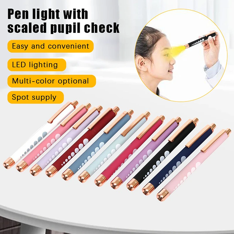 Portable Mini Medical Pen Light LED Flashlight White Yellow Light Torch For Doctor Nurse Diagnosis Nurse Stethoscope Penlight