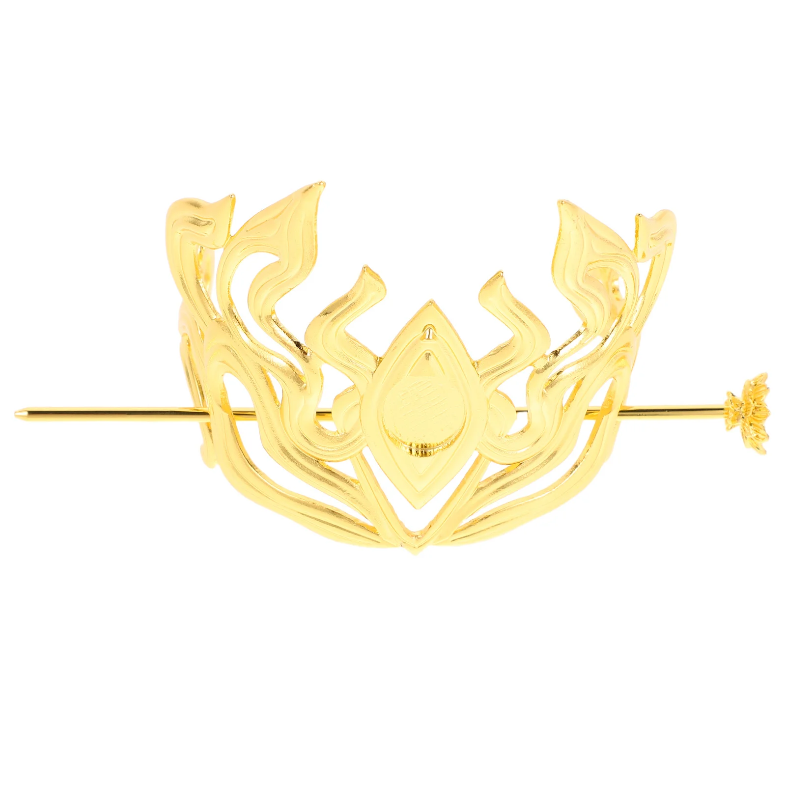 

Ancient Style Hair Stick Crown Golden Traditional Hanfu Headdress For Men Vintage Updo Chignon Pin Chinese Hair Jewelry Bun